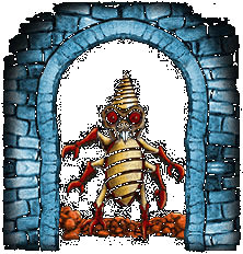 Fununda Bugs — swarm of subterranean parasites under a stone arch.